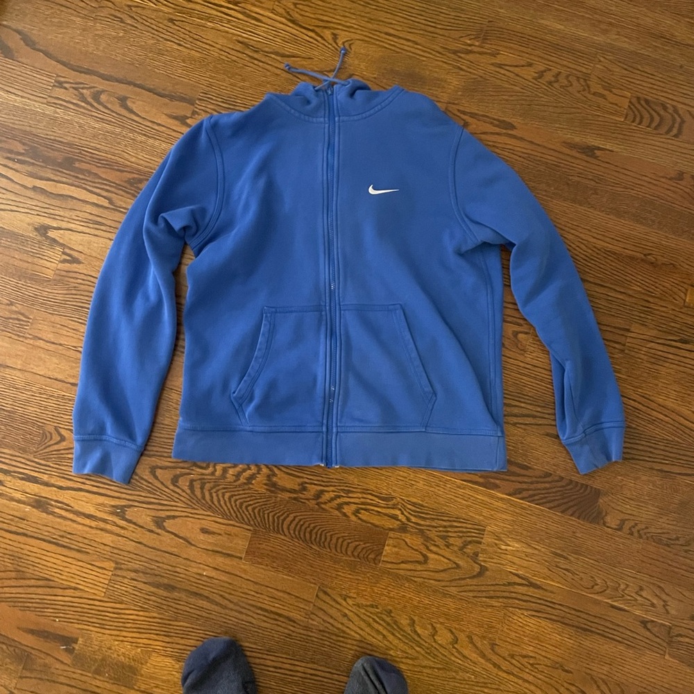 Nike Blue Zip-Up Hoodie